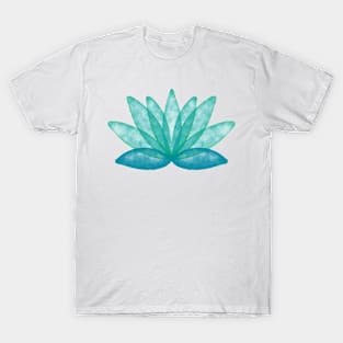 Calm Corner Lotus Floral Watercolor on rose marble T-Shirt